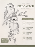 Cute Lovebirds Pencil Sketch Art |
